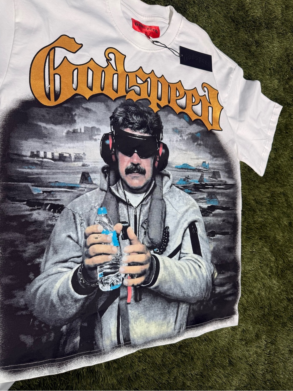 Godspeed White Tee the man Size X Large